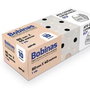 Bobina térmica para ECF 80mmx40m AtoCotep 65845 Spiral CX 10 UN