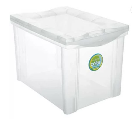 Caixa organizadora média alta cristal 30L 21201 Ordene PT 1 UN
