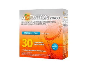 Vitamina C Aceviton Zinco Laranja 30 Comprimidos Efervescentes