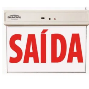 PLACA LED EMERGENCIA 2 FACES BLUMENAU VERMELHA BIVOLT