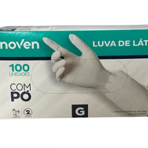 Luva látex descartável com pó G Inoven Comercio Inte CX 100 UN
