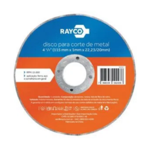 DISCO CORTE 4.1/2 115x1x22,23 RAYCO