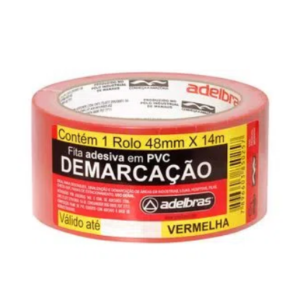 FITA DEMARCACAO 48x14CM ADELBRAS VERMELHO