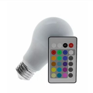 Lâmpada LED Bulbo RGB 3,5W com Controle Bivolt