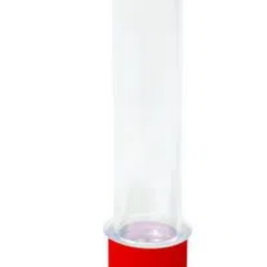 TUBETE 13CM CRISTAL/VERMELHO C/10 - MTSZ