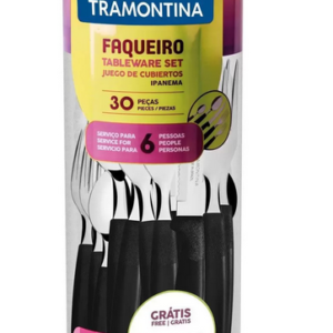 FAQUEIRO IPANEMA 30 PEÇAS PRETO