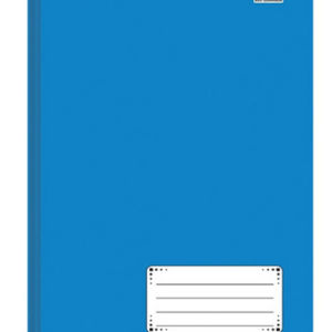 CADERNO BROCHURA 48 FOLHAS CAPA DURA 1/4 AZUL