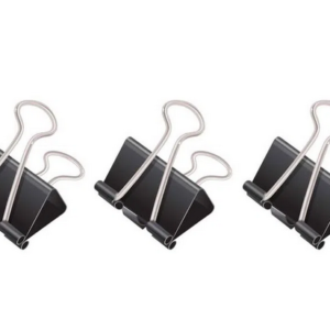 Binder Clips Preto 41mm com 12 unidades