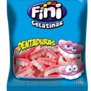 Bala Fini Gelatina em Formato Dentaduras 250gr