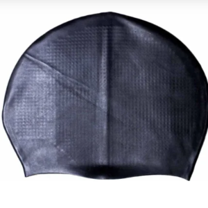 Touca Natação Massageadora  Silicone Preta-OA337
