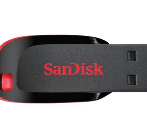 Pendrive Cruzer Blade 16GB 2.0 preto e vermelho