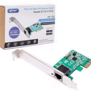 Placa de Rede PCI-Express Conexão Rj45 para PC Knup - KP-T90
