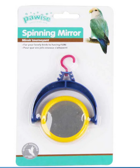 Brinquedo Pawise Espelho Giratório para Pássaros - Cores Sortidas