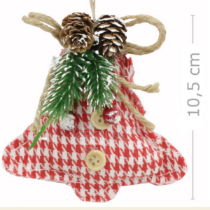 Enfeite de Natal - Sino com Pinha NTA10020