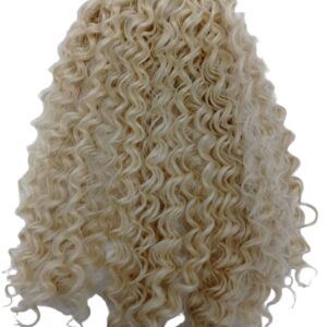 Cabelo Apliqueo Cacheado 50cm Loiro Rabo Caval Fibra