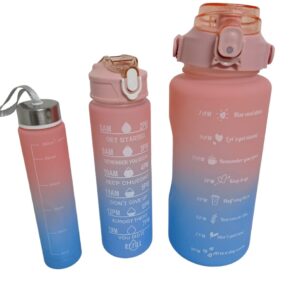 Kit 3 Garrafas Academia Personalizado Squeeze Agua