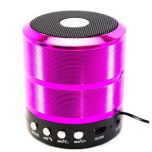Mini Caixa Caixinha De Som 887 Portátil Bluetooth Mp3 SD USB rosa