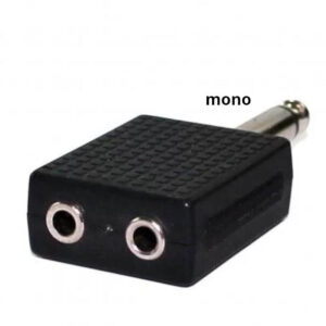 Plug Adaptador duplo P10 P2 mono - conector 1 p10 macho para 2 P2 femea
