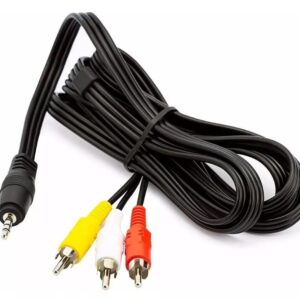 Cabo P1 para 3 RCA macho de áudio ou AV vídeo componente 1,50 metros amarelo branco e vermelho Jack