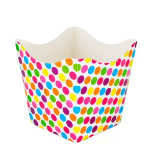 Cachepot Pequeno Bolinhas Coloridas - 10 unidades