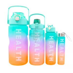 Kit 4 Garrafa Galão Água Academia Fitness Antivazamento
