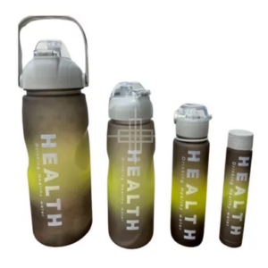 Kit 4 Garrafa Galão Água Academia Fitness Antivazamento