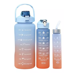 Kit 3 Garrafas Squeeze Agua 2 Litros Academia