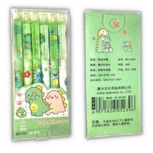 Caneta com Desenhos Coloridos de Gel e Clipes de Bolso - Aleatório (1 unidade) dinossauro