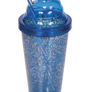 Copo cupcake com glitter, Azul, 550ml, 0COP18-02, São Bernardo - PT 1 UN