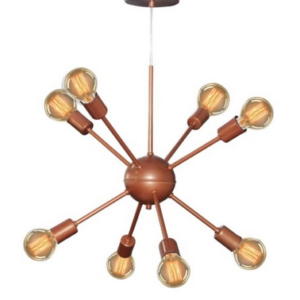 lustre pendente sputnik átomo 8 hastes premium moderno