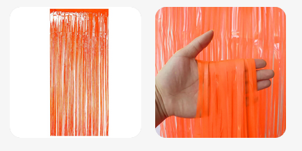 Cortina Neon Laranja