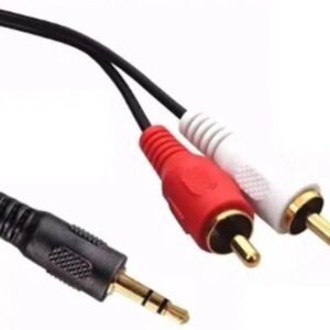 Cabo P2 para 3 RCA macho de áudio ou AV vídeo componente amarelo branco e vermelho Jack